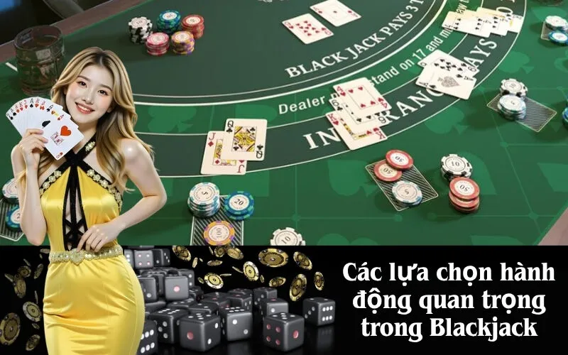 Các lựa chọn hành động quan trọng trong Blackjack